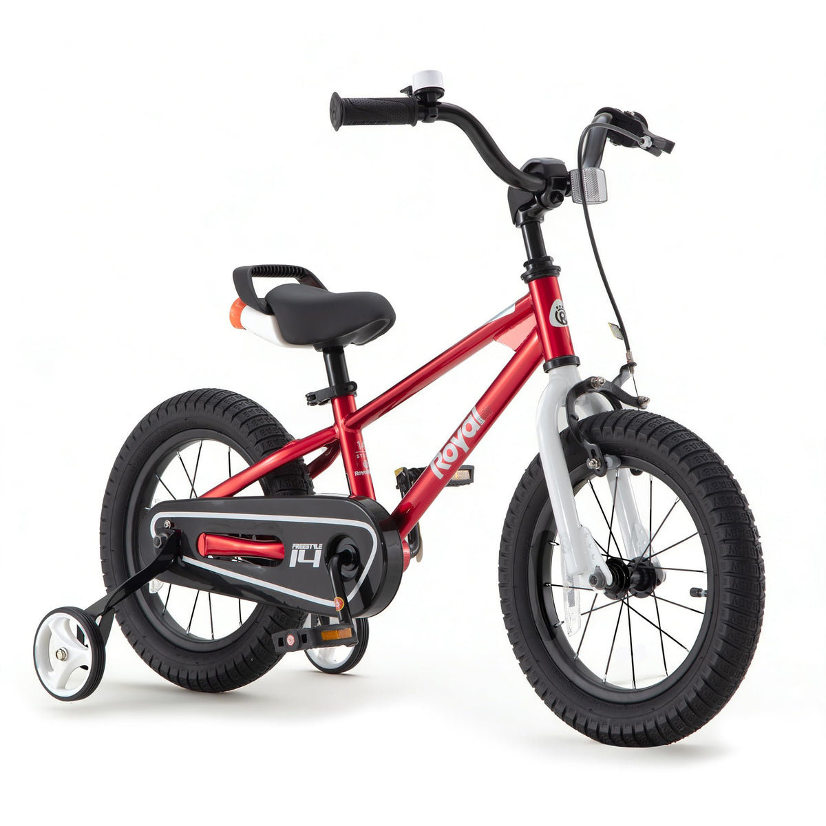 RoyalBaby Freestyle front profile showing sporty red frame and ready-to-ride confidence