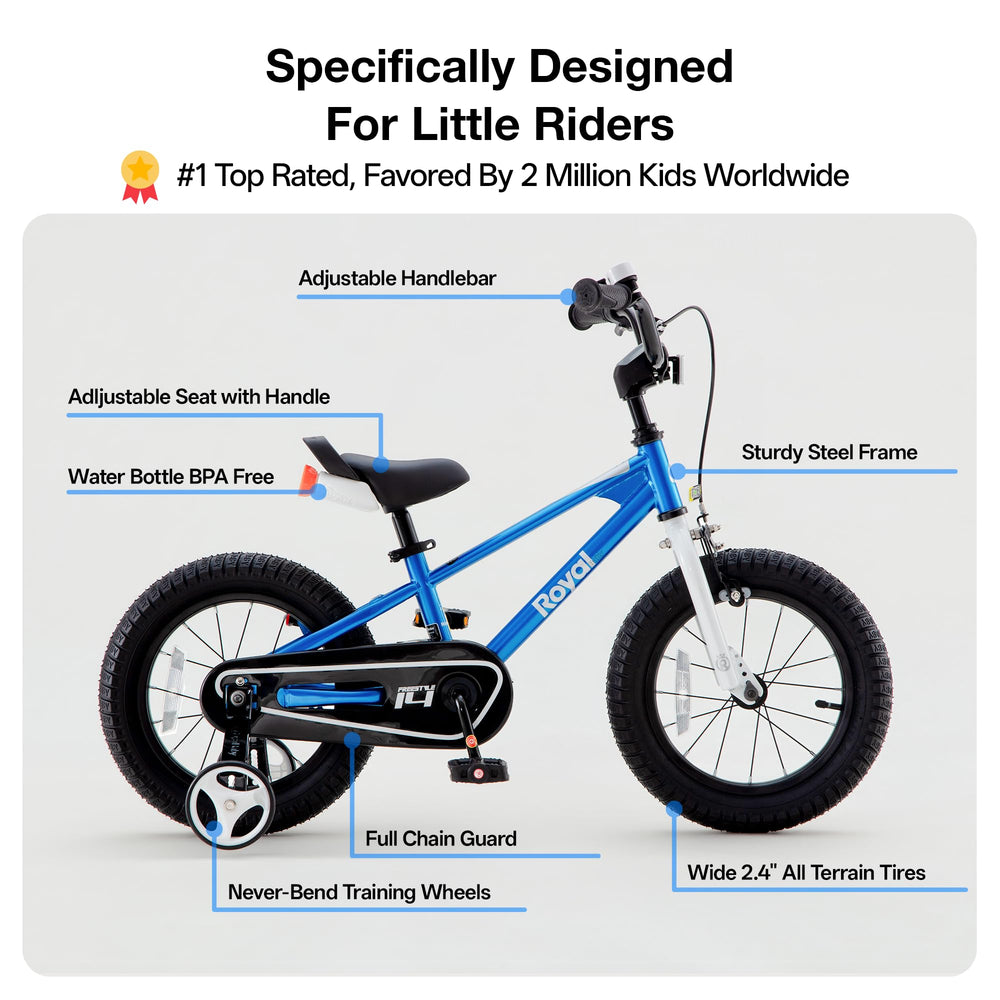 RoyalBaby handlebars and shortened brake lever for easier stopping benefit