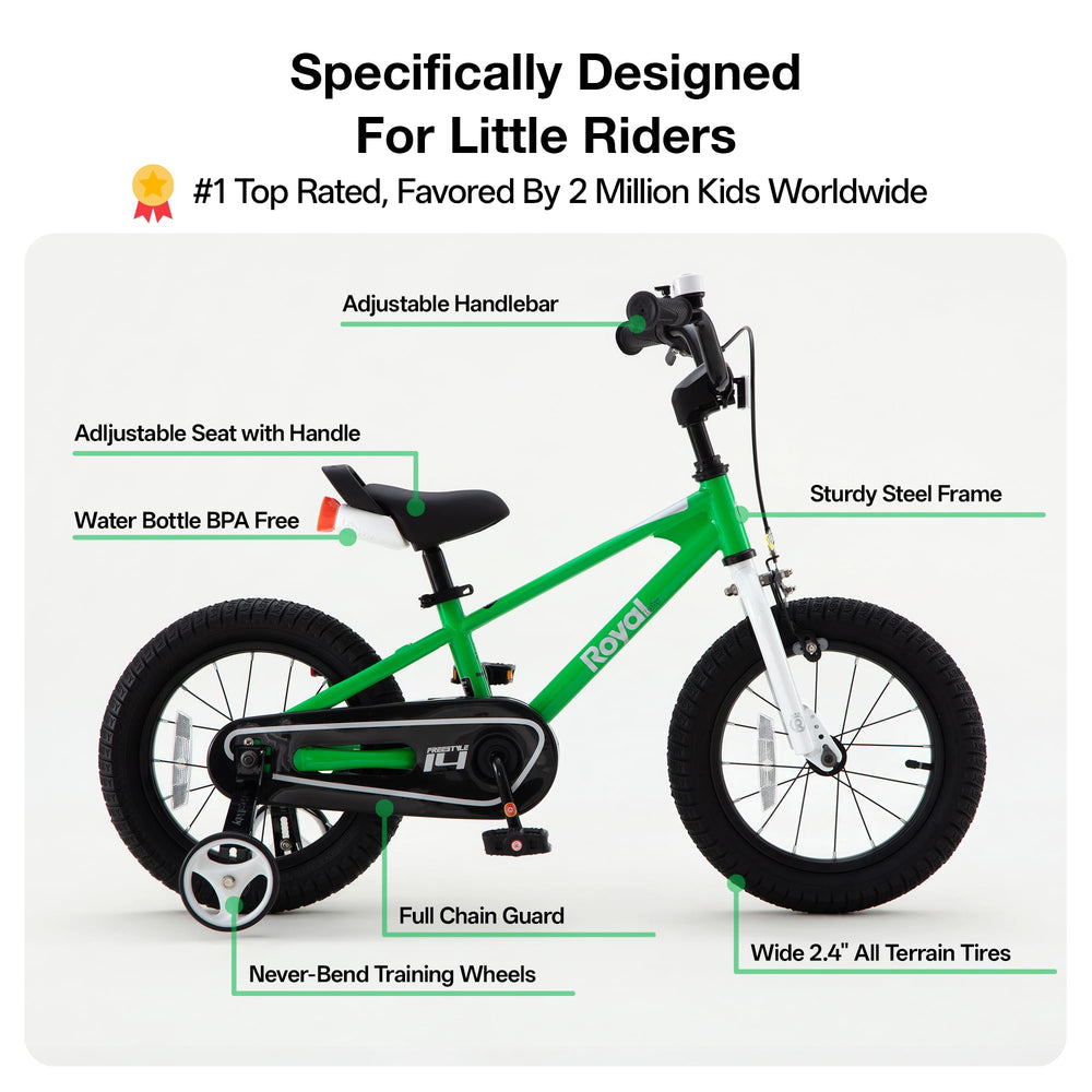 RoyalBaby handlebars and short-travel grips sized for small hands for safer braking