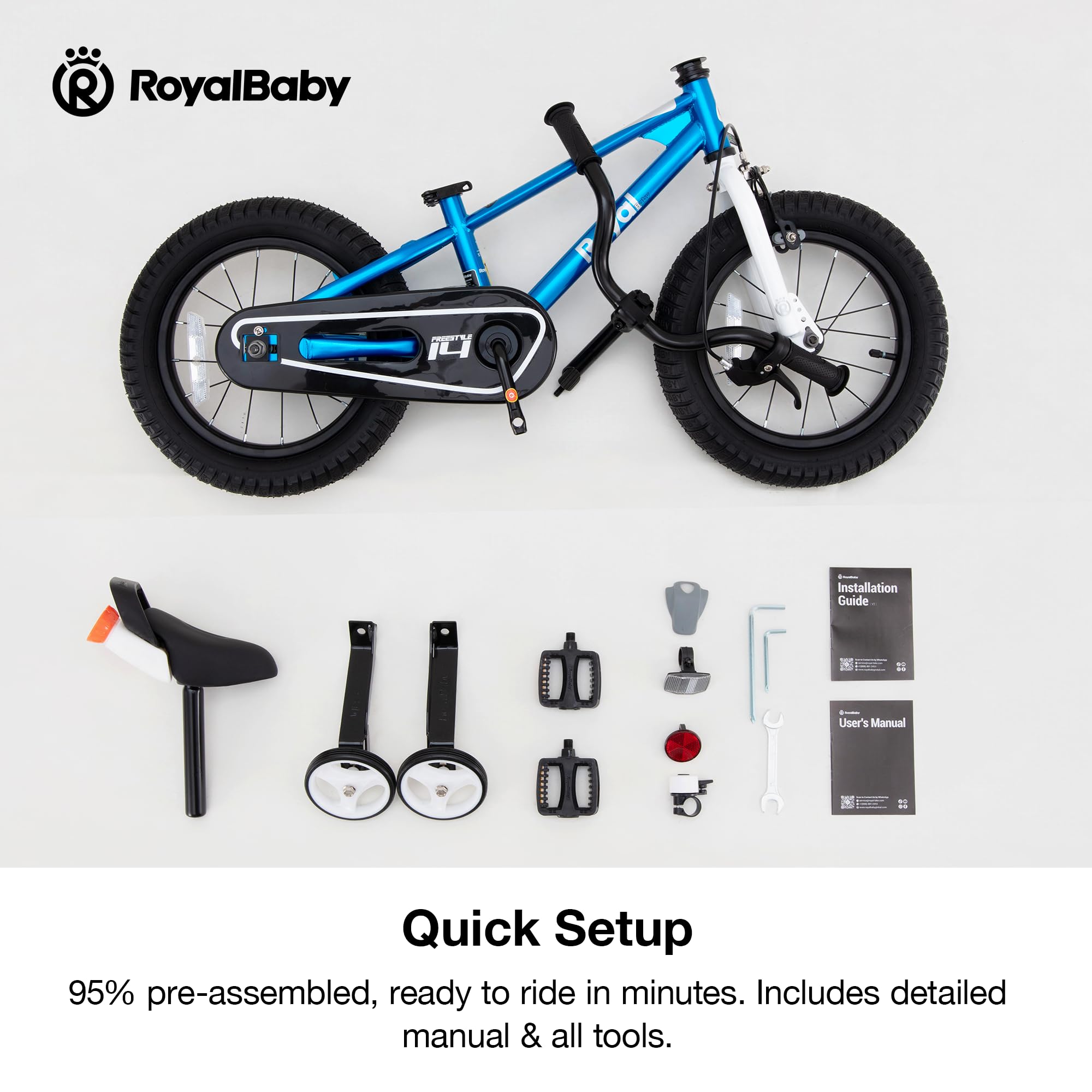 RoyalBaby lifestyle shot of child riding demonstrating control and confidence