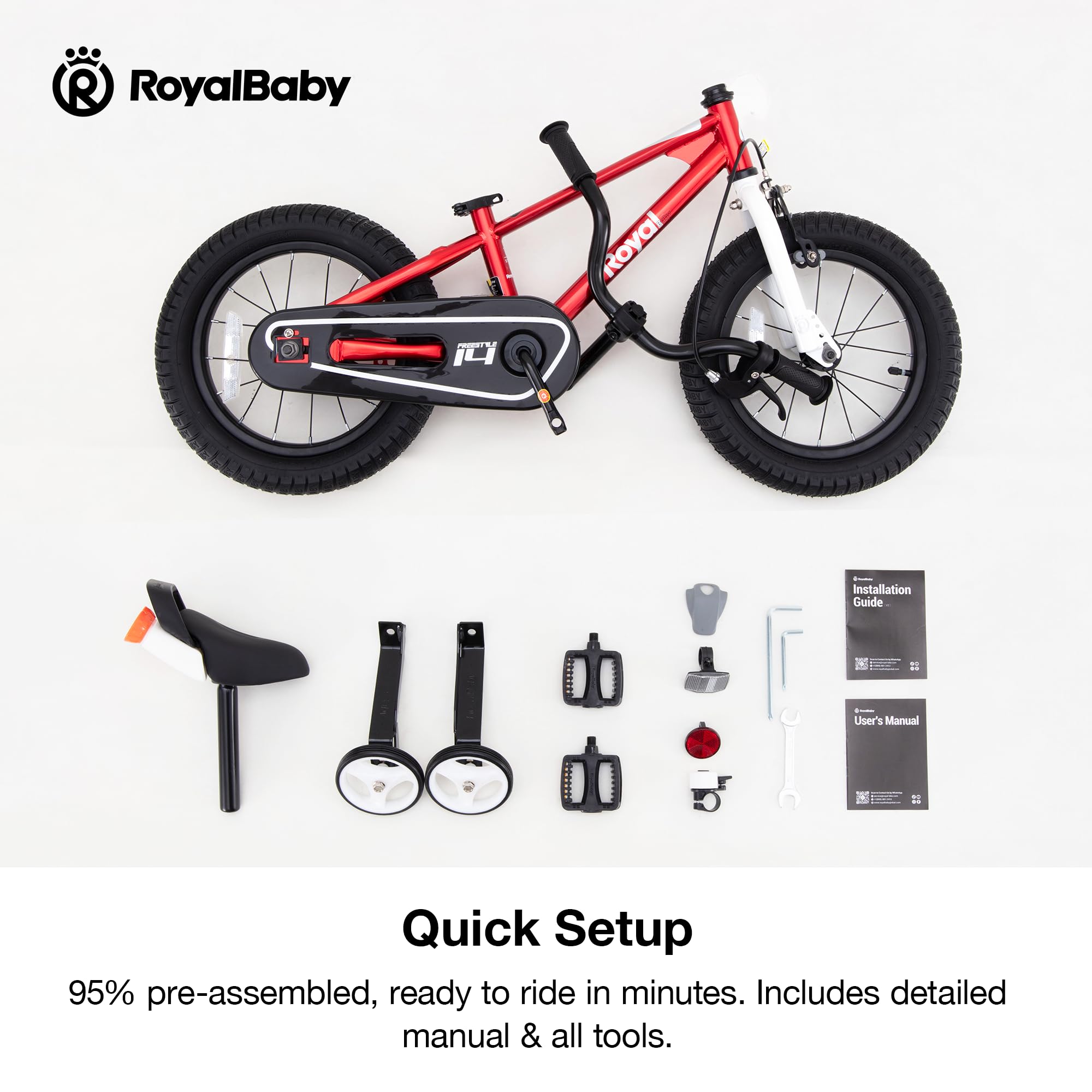 RoyalBaby Freestyle shown next to a toddler to illustrate proper size and fit