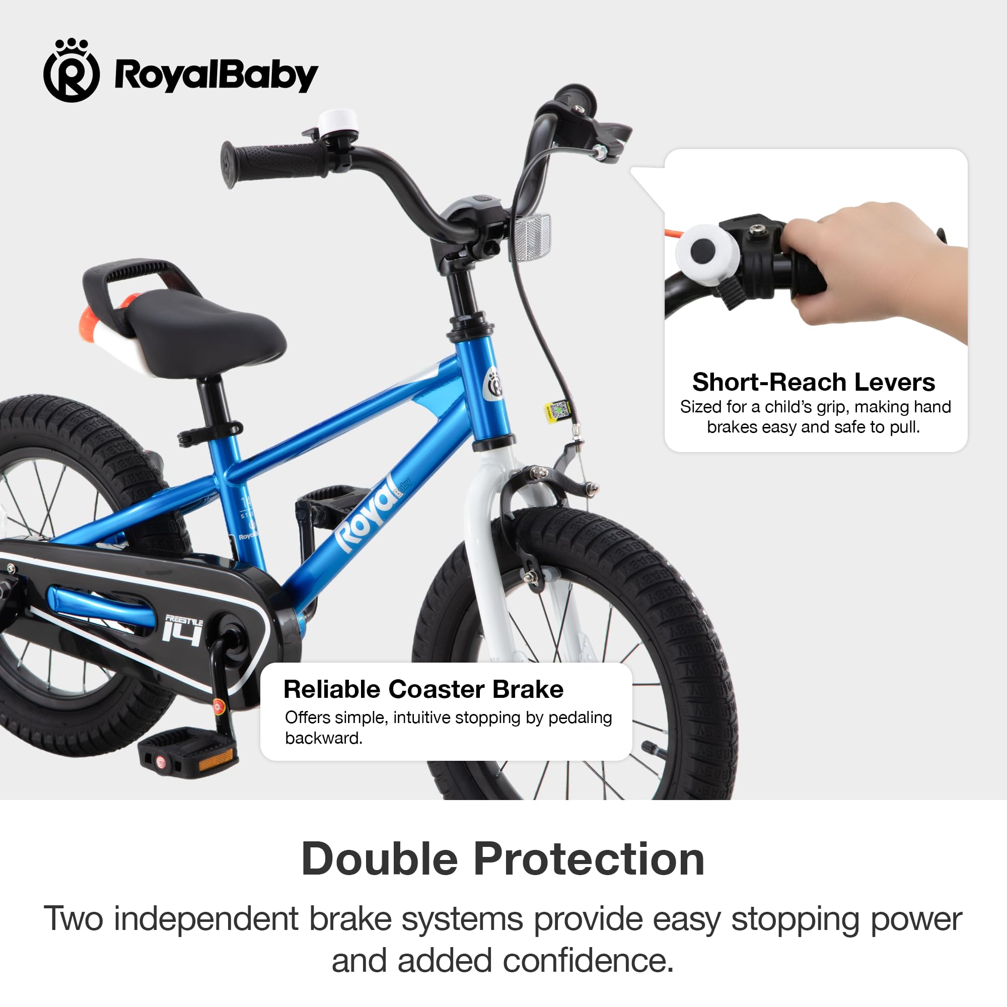 RoyalBaby side view showing chainguard and steel frame for clothing protection