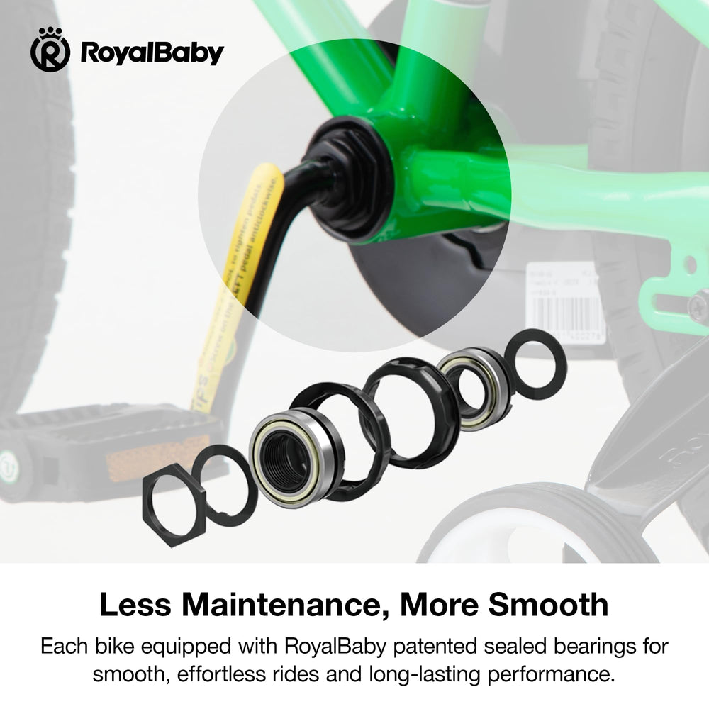 RoyalBaby training wheels attached for steady learning and gradual balance development