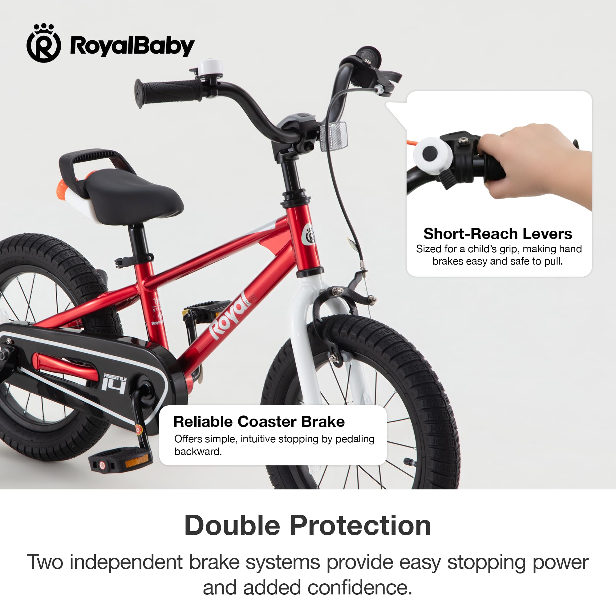 RoyalBaby Freestyle BPA-free water bottle mounted for easy hydration on rides