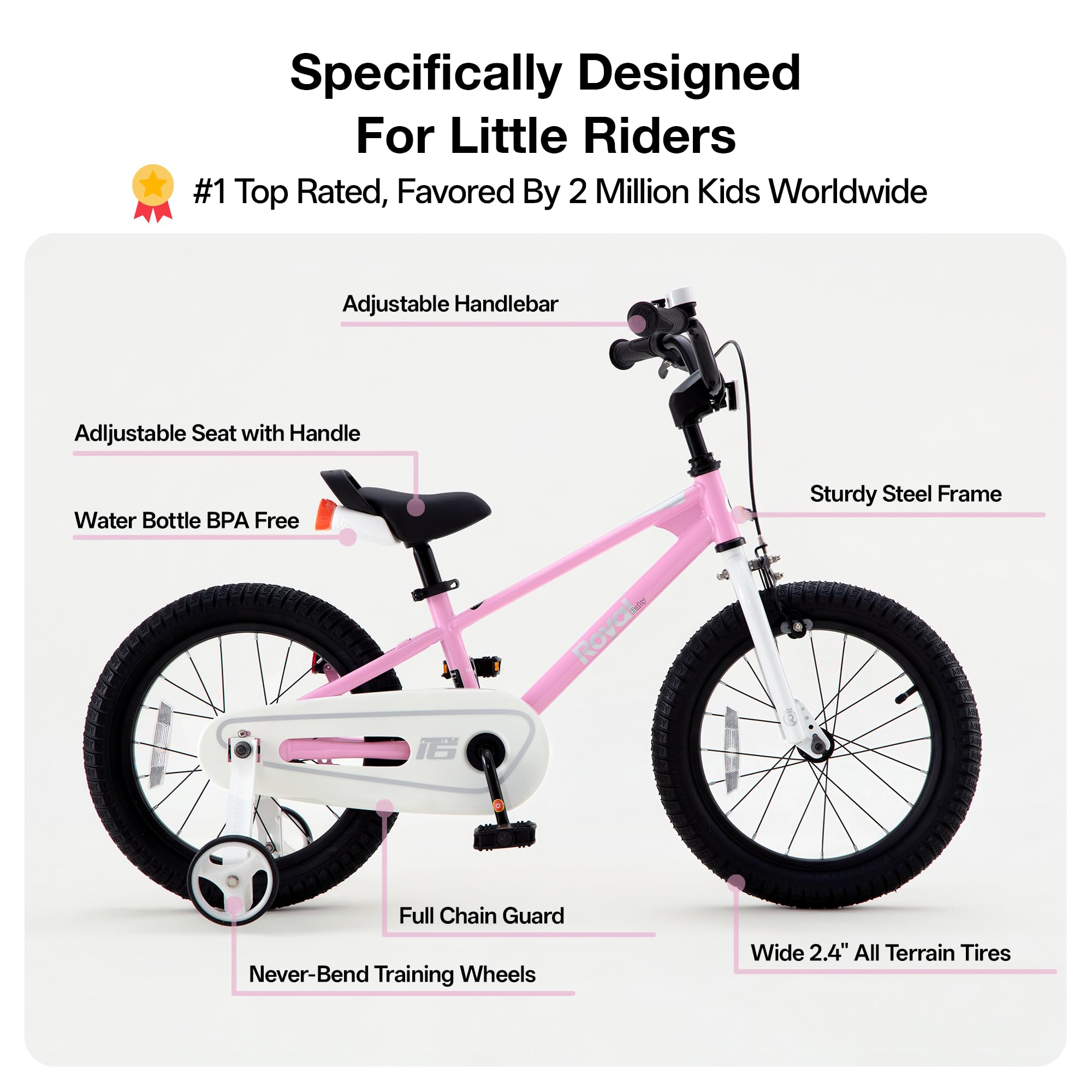 RoyalBaby adjustable seat height detail for comfortable growing fit