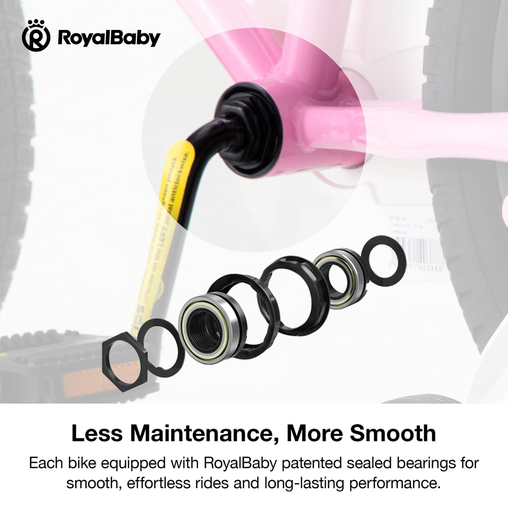 RoyalBaby 2.4-inch wide tire close-up for traction and shock absorption