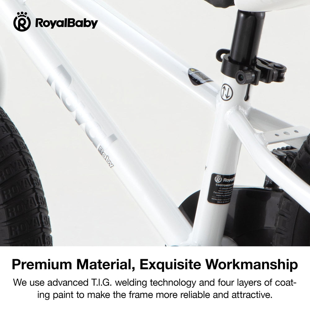 RoyalBaby wide 2.4-inch pneumatic tire for added stability and comfort