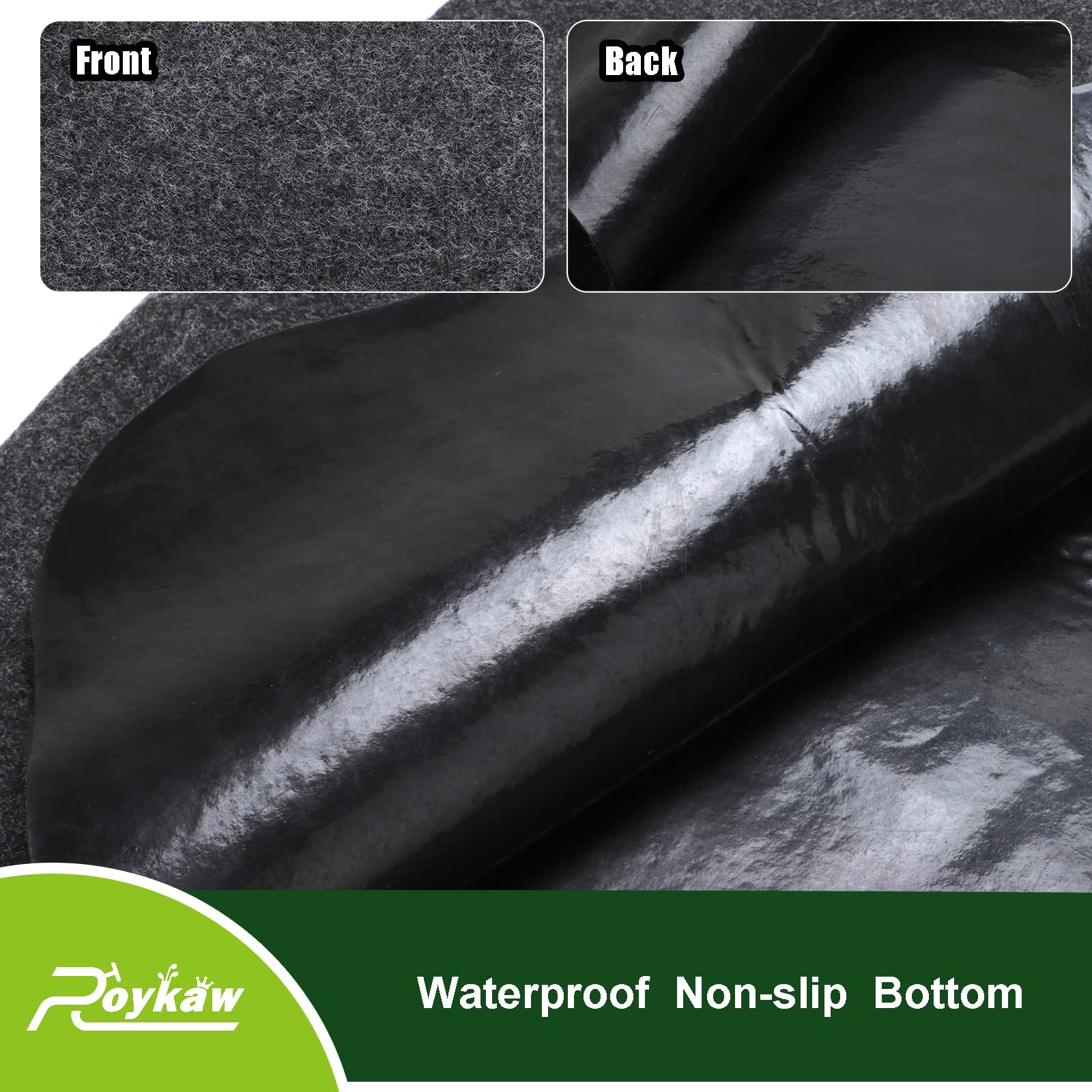 Roykaw close-up of absorbent fiber texture absorbing oil and spills