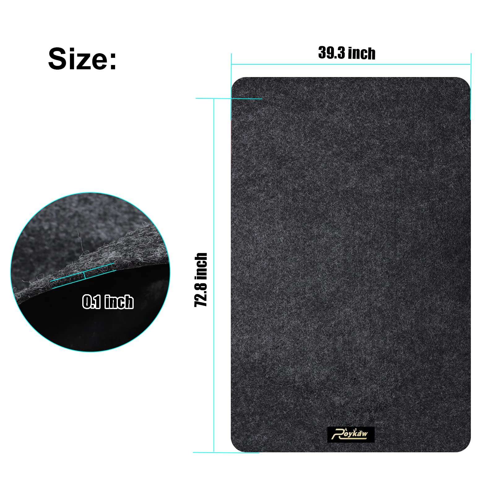 Roykaw mat being trimmed to size for custom fit and protection