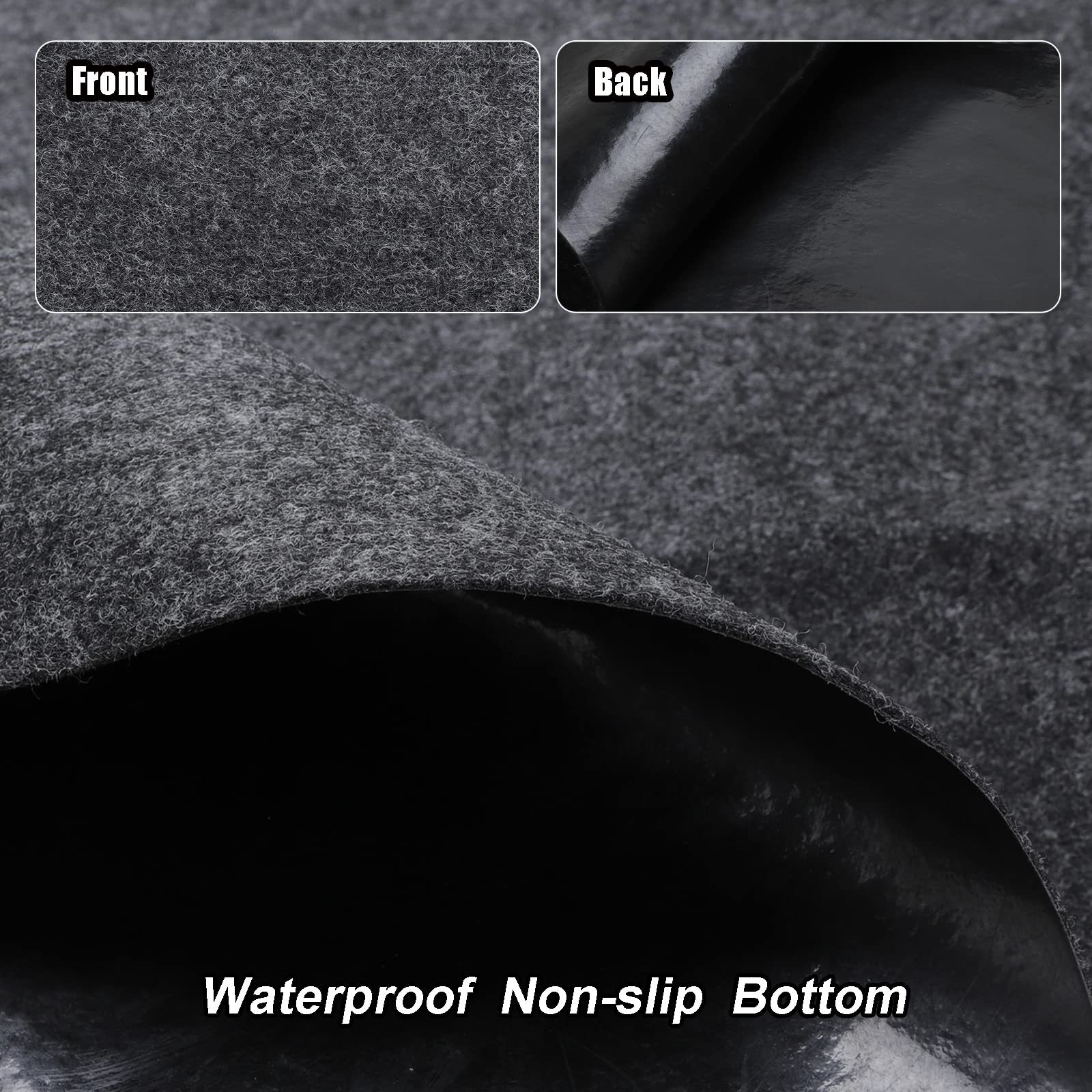 Roykaw underside waterproof backing visible preventing fluid penetration