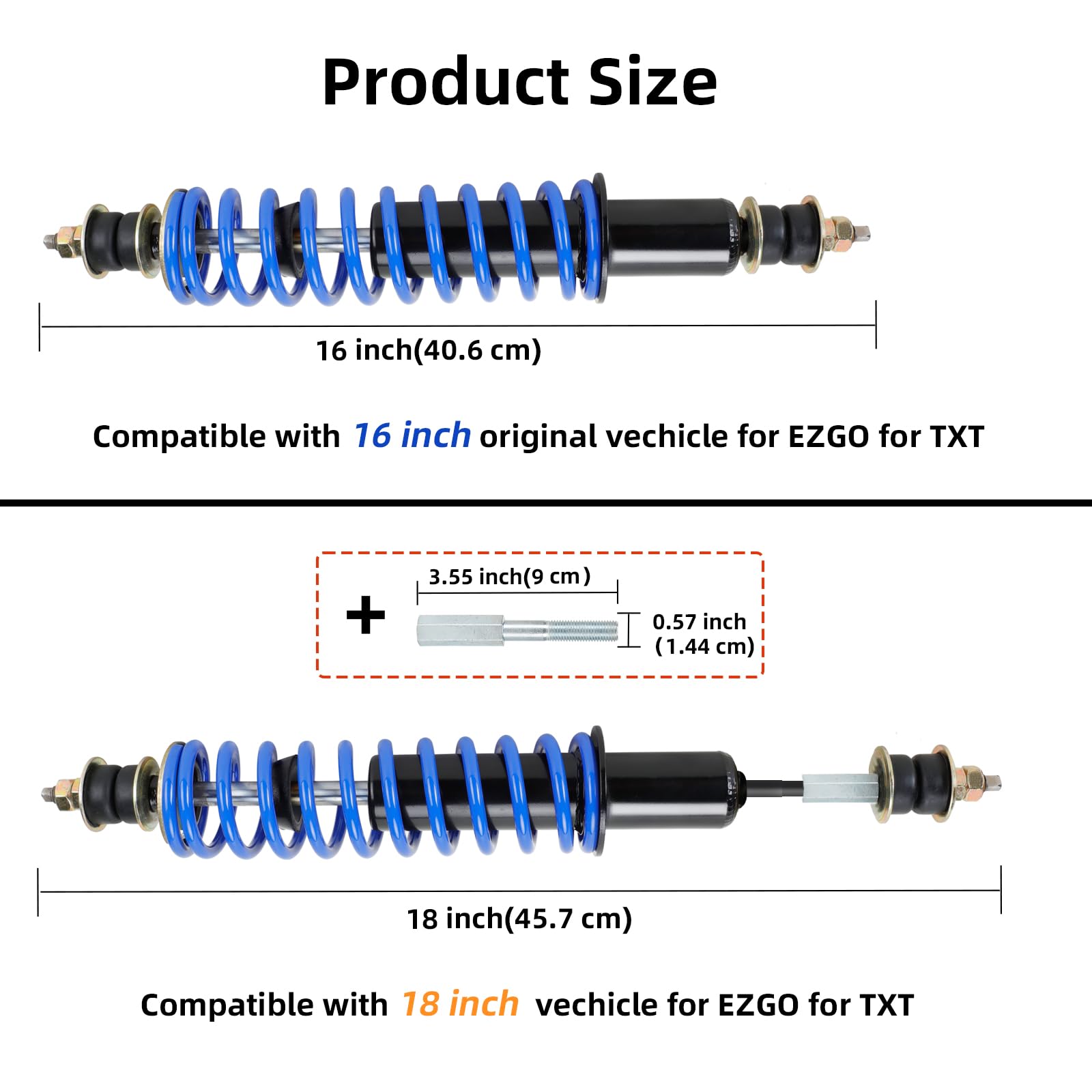 Roykaw scale and dimensions comparison showing correct sizing for EZGO models