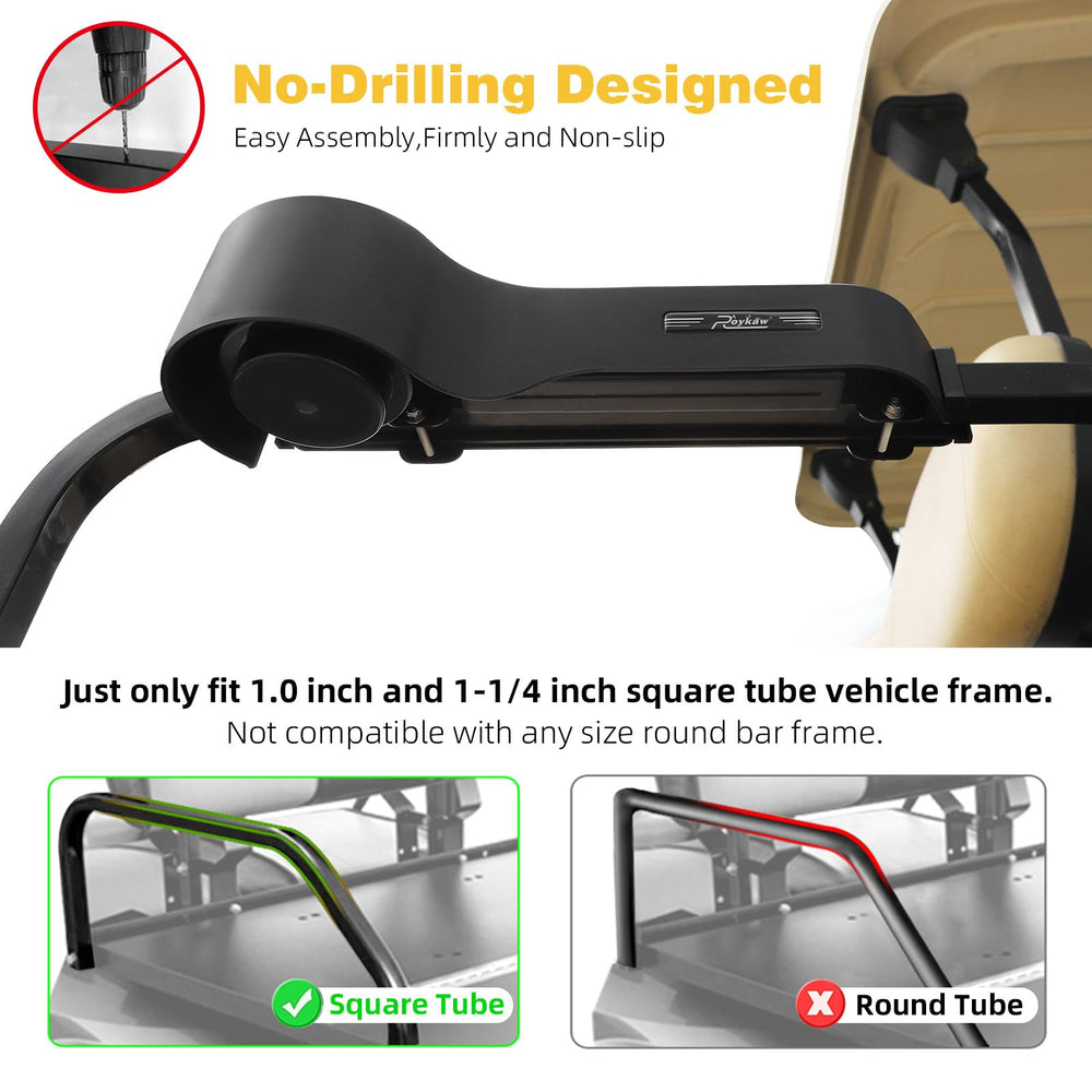 Roykaw side profile mounted on rear seat preserving flip-up movement