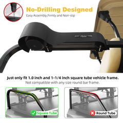 Roykaw side profile mounted on rear seat preserving flip-up movement