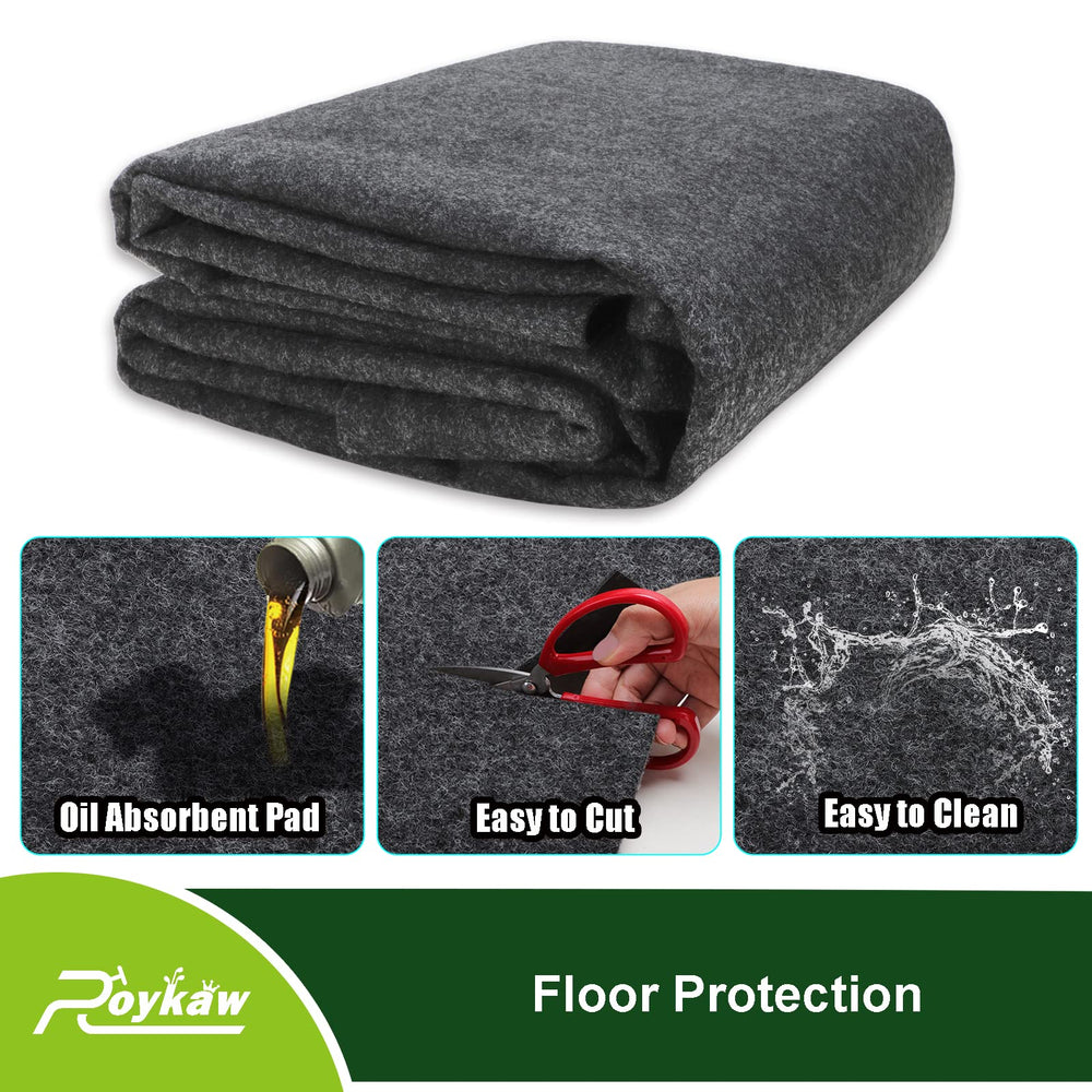Roykaw waterproof backing detail blocking liquids and protecting floor