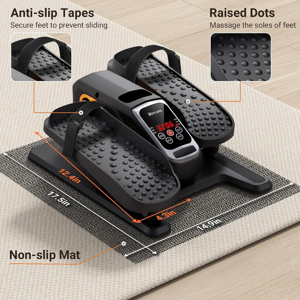 Roylvan side profile highlighting compact size that fits under desks