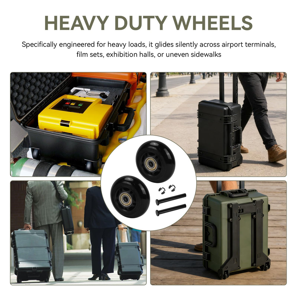 RPBKE wheel on rolling case in airport illustrating travel convenience benefit