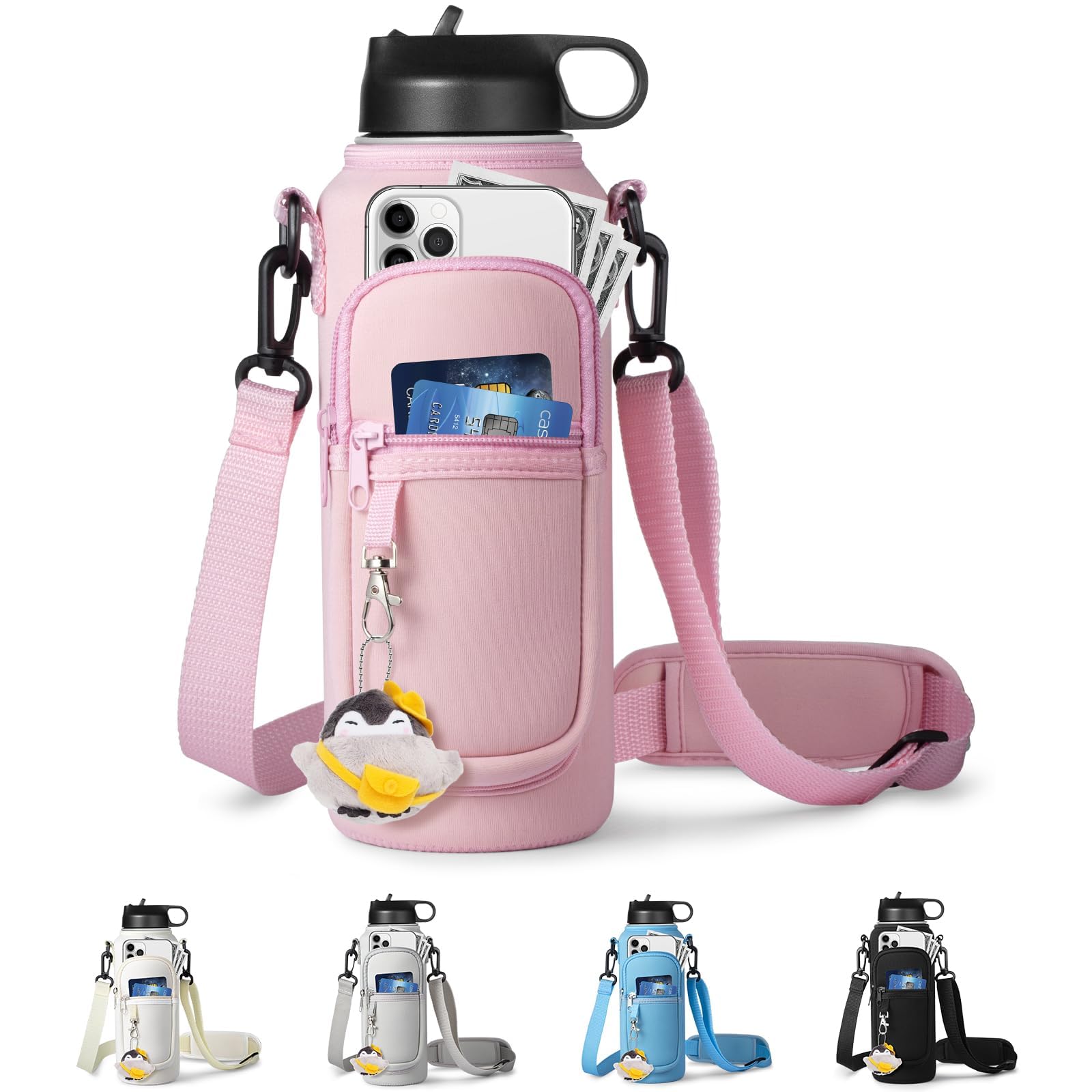 RRegeny front view pink holder showing secure bottle fit and easy access