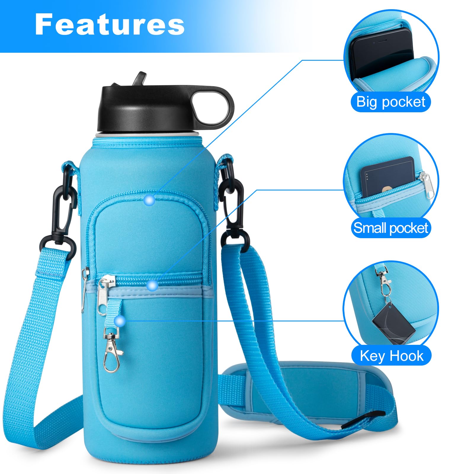 RRegeny zip pocket open with phone shows organized storage and quick access benefit