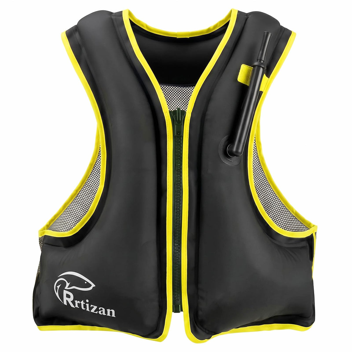 Rrtizan front-zip vest showing secure closure and quick on-off benefit