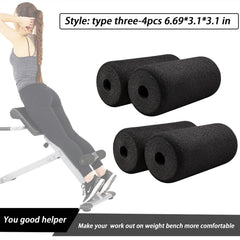 RSFCWS foam roller beside a ruler showing dimensions for correct equipment fit