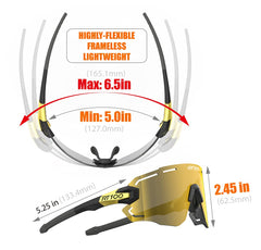 RT100 close-up of gold multilayer lens reflecting glare and improving contrast for safety