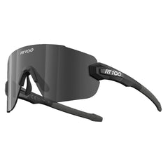 RT100 front view frameless shield showing full coverage and clear vision