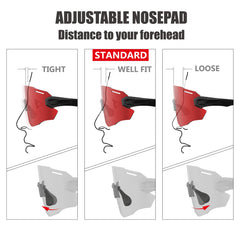 RT100 worn by cyclist illustrating windproof coverage and stability