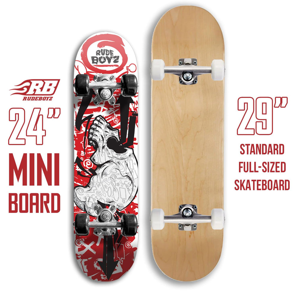 Rude Boyz aluminium trucks and 54mm wheels detail for smooth rolling benefit