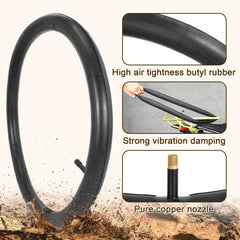 RUHUO tire with inner tube and tire liner displayed for ready roadside replacement