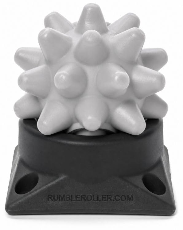 RUMBLE ROLLER Beastie used on upper back demonstrating focused relief