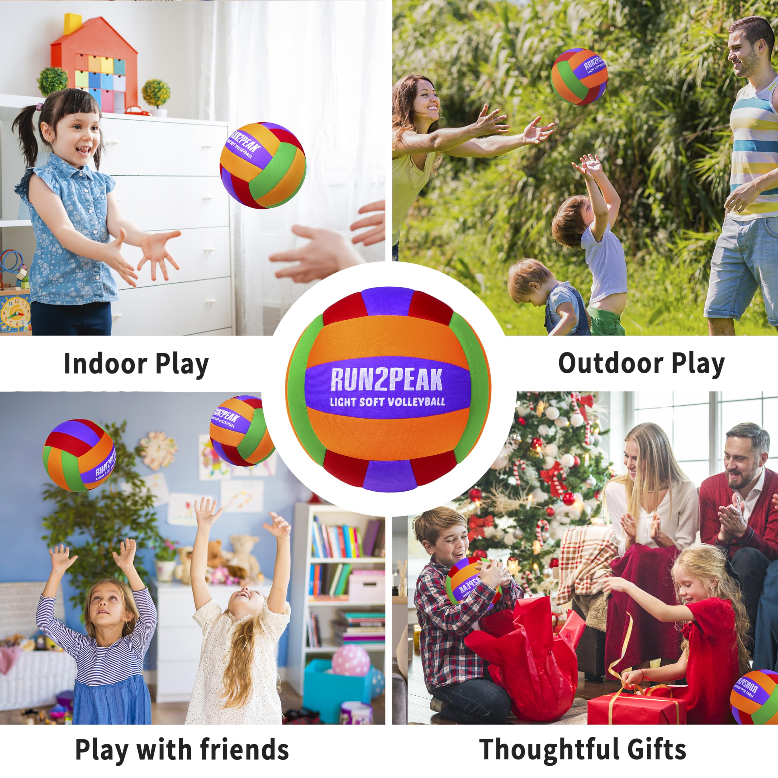 RUN2PEAK volleyball on sand during beach play illustrating durable outdoor fun