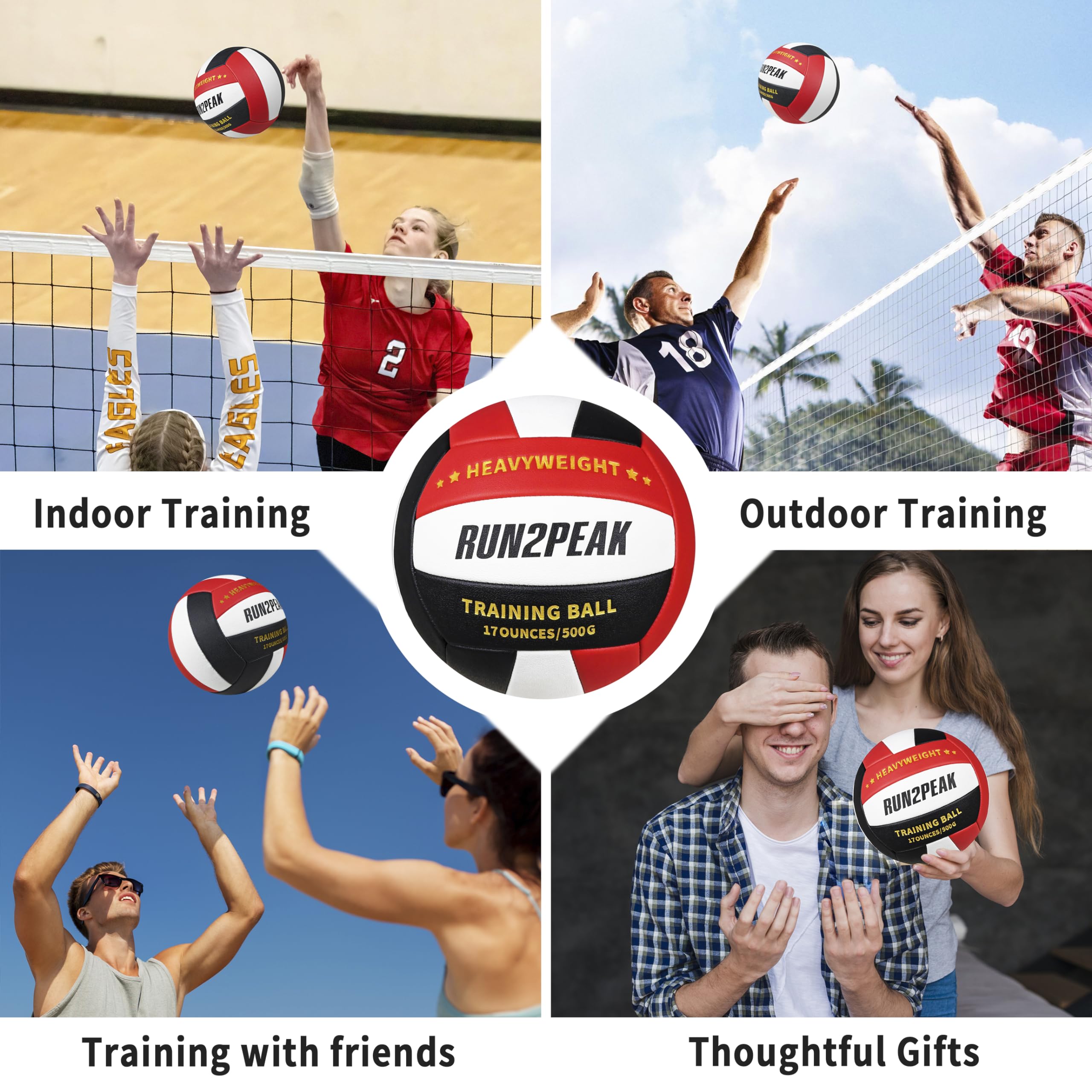 RUN2PEAK weighted volleyball held in hands to build arm strength