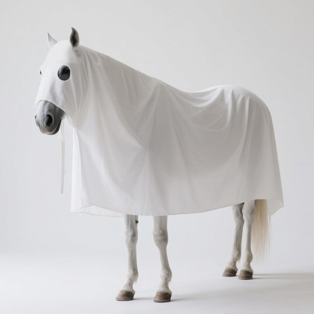 RunNico lifestyle shot in Halloween barn setting creating dramatic spooky atmosphere