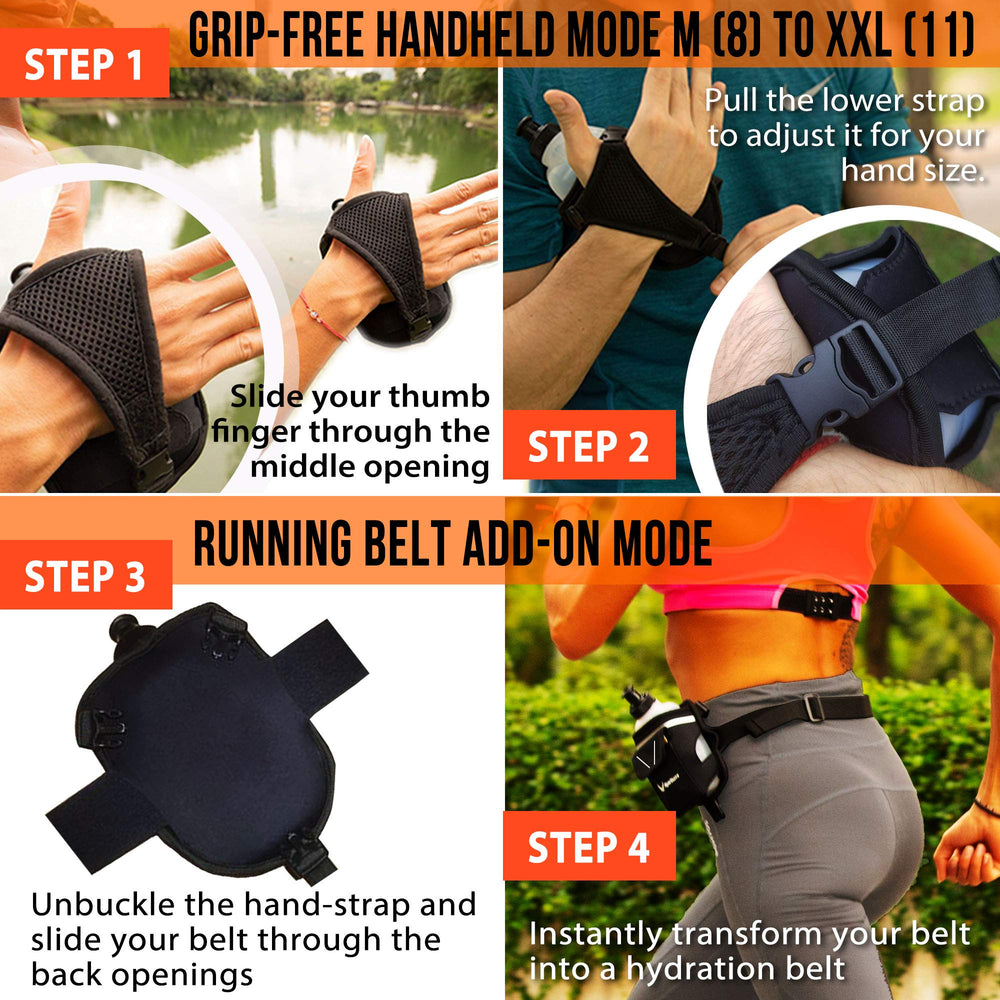 Runtasty push-pull cap detail for spill-resistant, easy sipping while moving