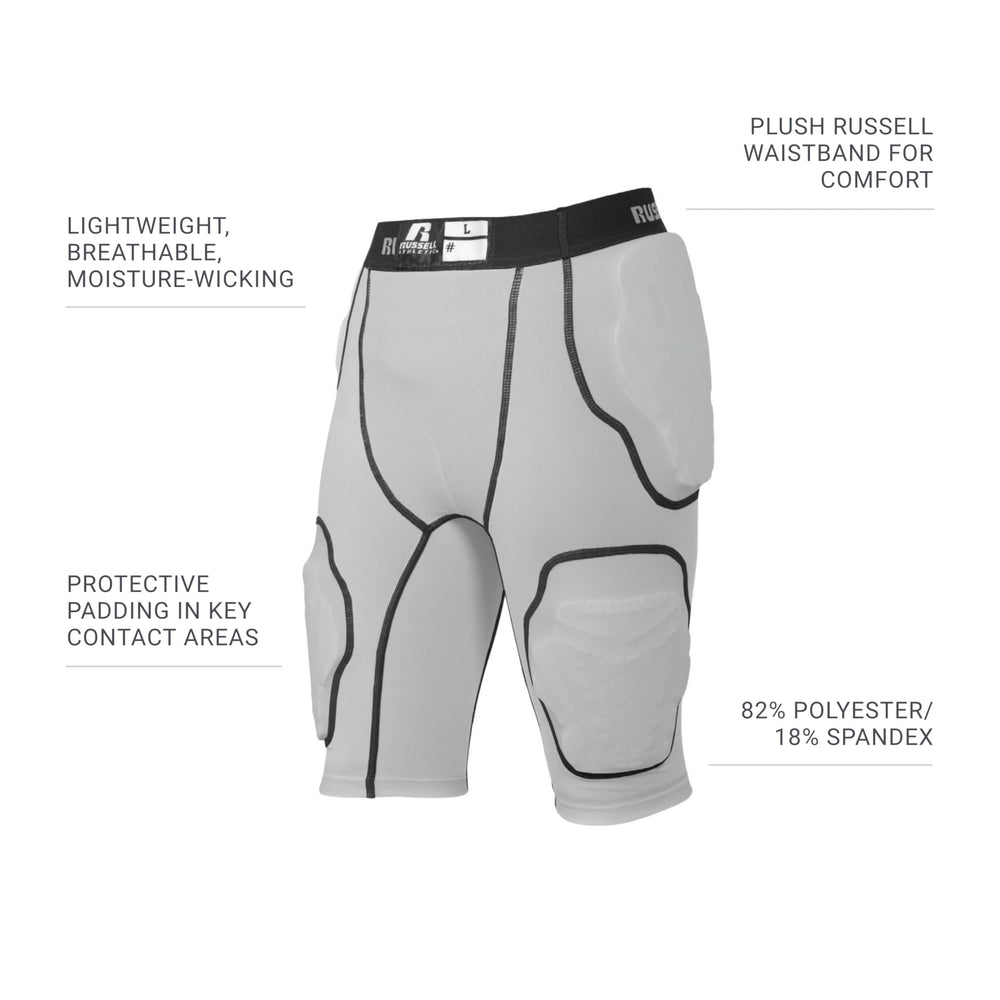 Russell Athletic plush waistband and label for comfort and stable fit during play