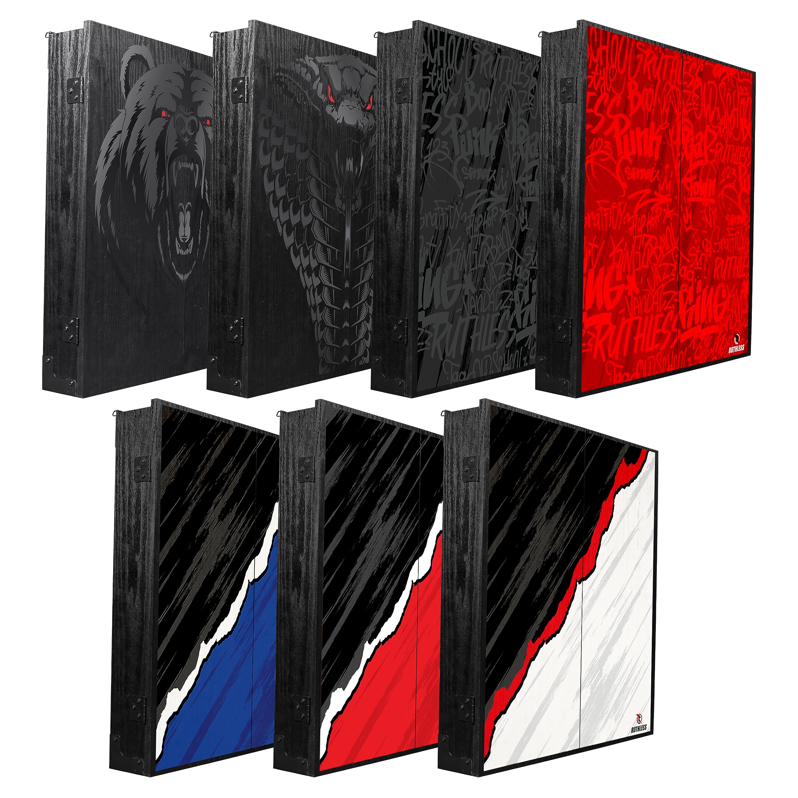 RUTHLESS back panel and mounting hardware offering secure dartboard support
