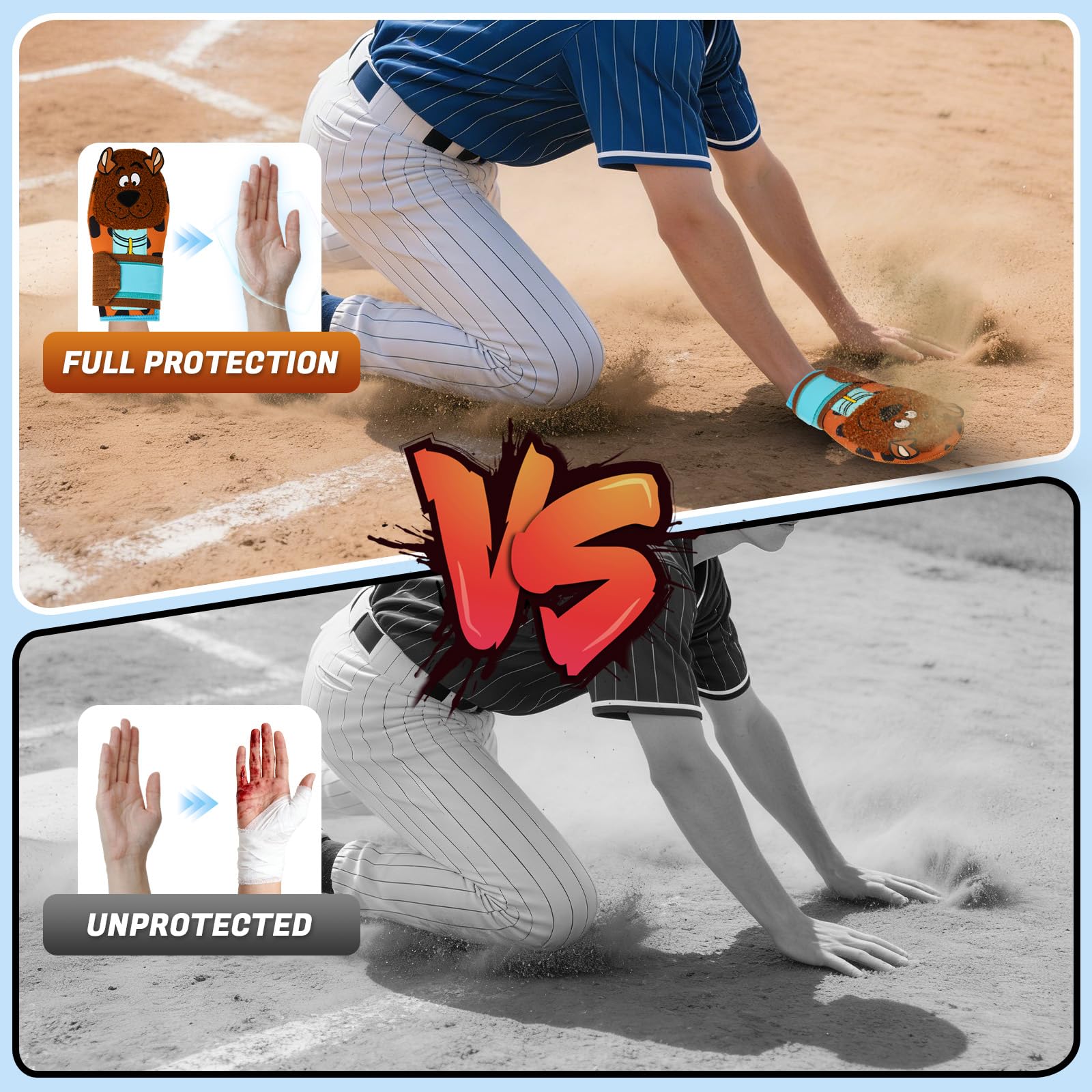 RVRAYS adjustable wrist strap securing mitt and stabilizing wrist