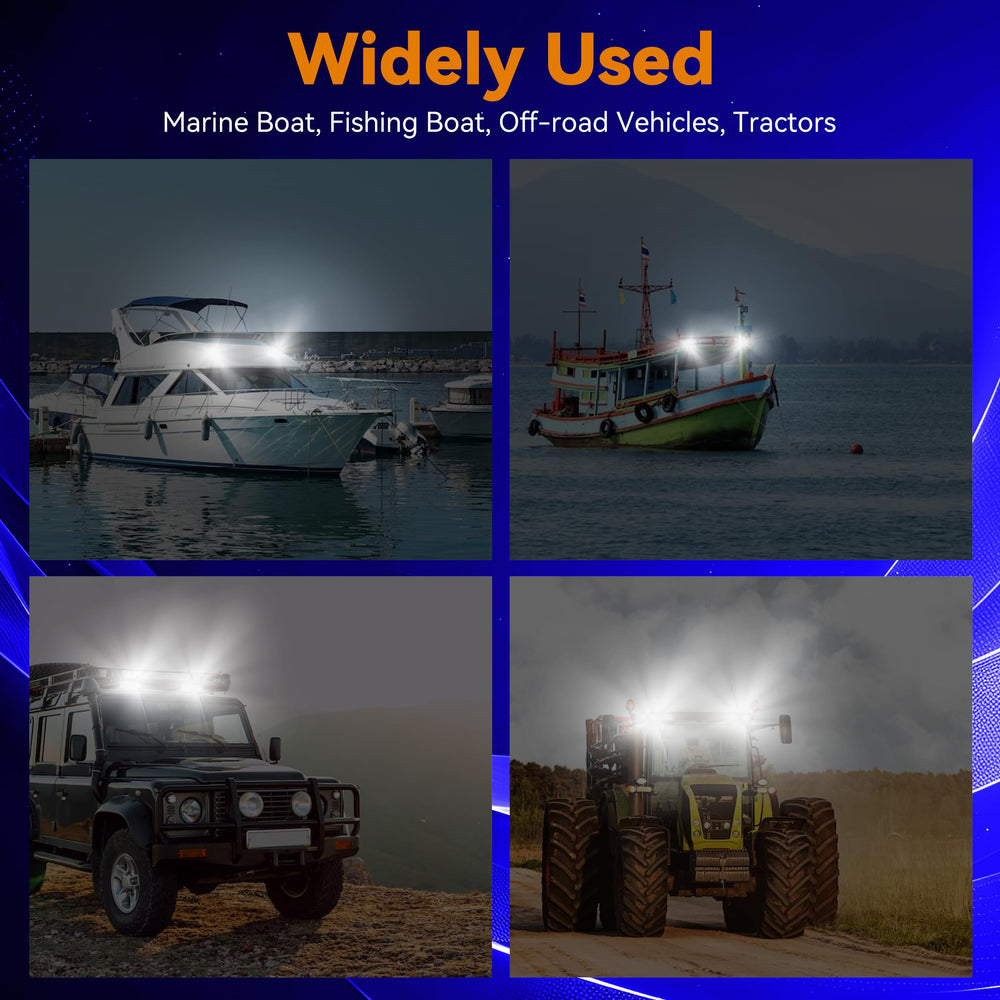 RVZONE angle demo night fishing showing broad 120° illumination improving visibility