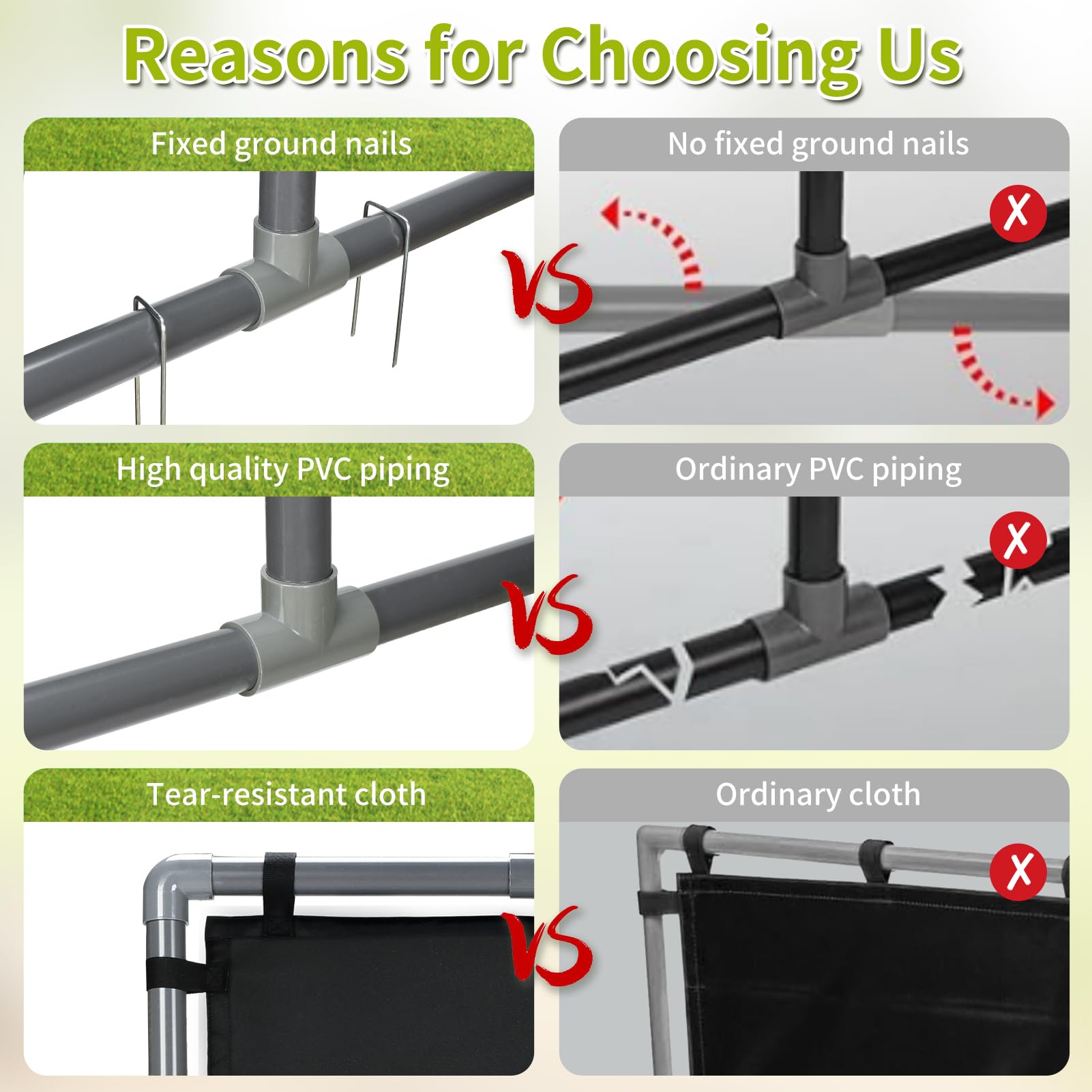 S SANGLE SOPFFY ground stakes securing net for stability and safer outdoor drills