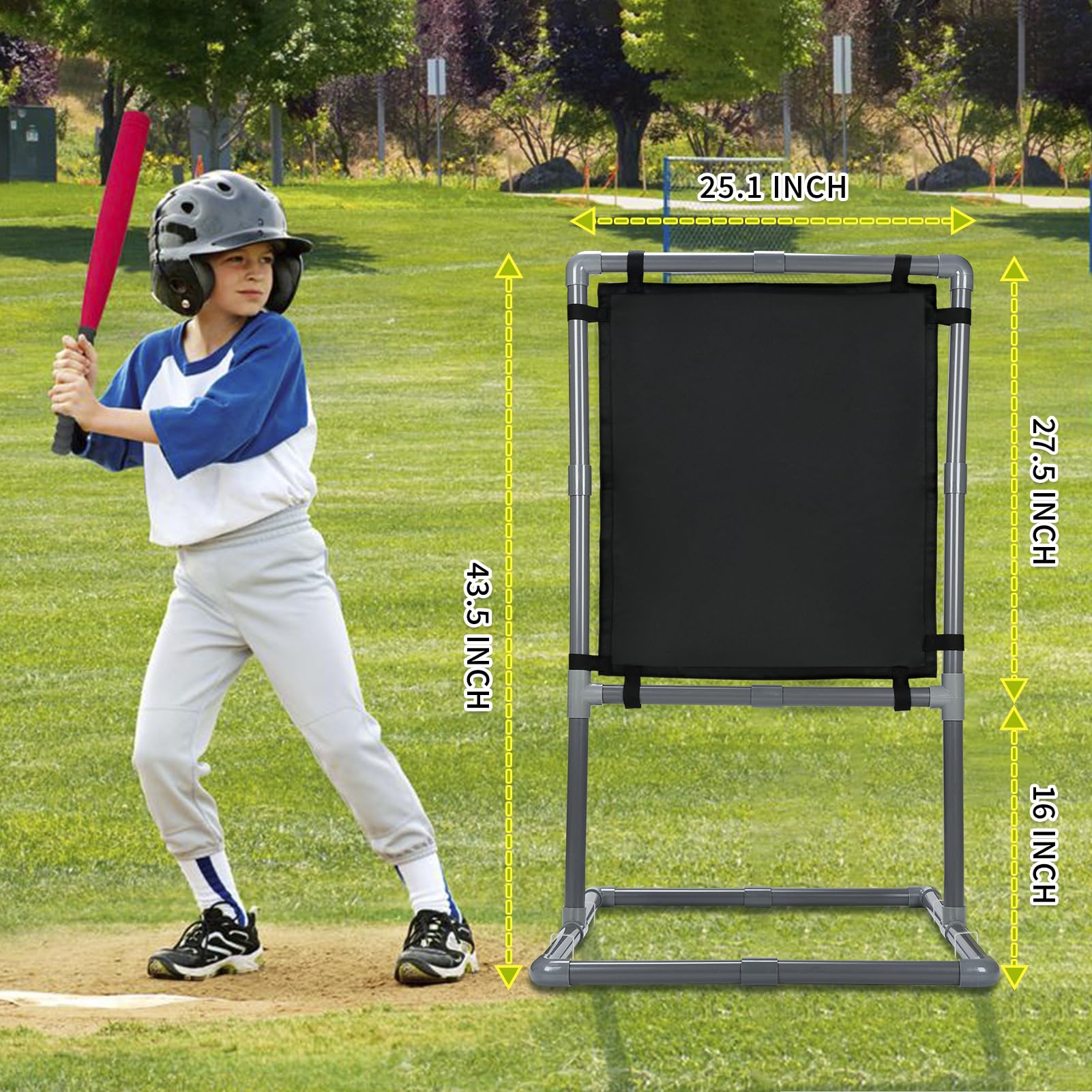 S SANGLE SOPFFY close-up of PVC strike-zone panel illustrating clear target and durable material