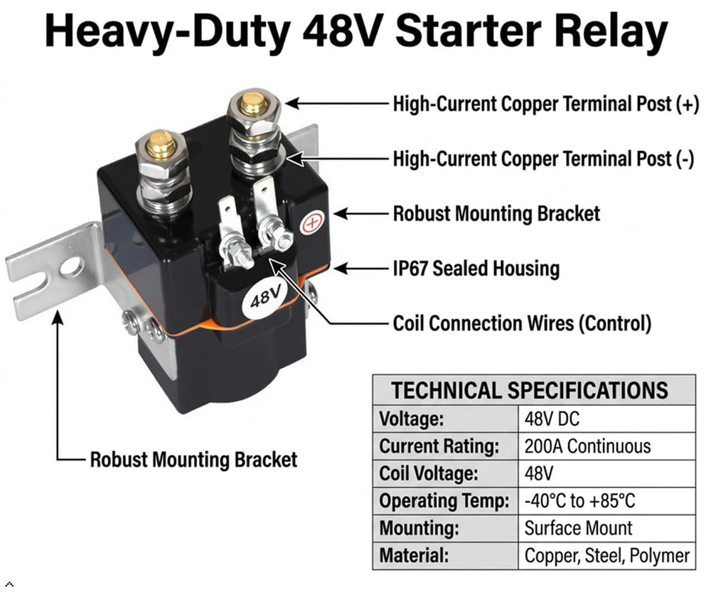 Sabeweile solenoid terminal detail highlighting copper connections for reliable conductivity