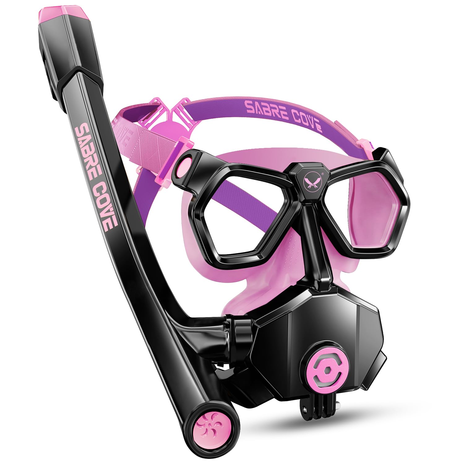 SABRE COVE front view showing full-face mask and wide field of vision benefit