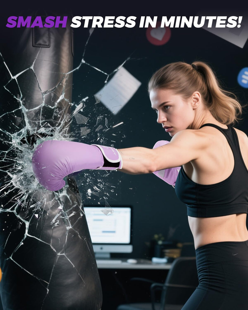 SAEEPABUL glove striking a heavy bag showing training durability benefit