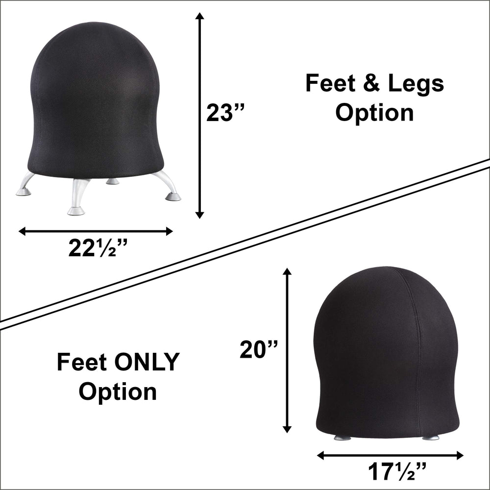 Safco Zenergy assembly with two height options displayed for desk compatibility