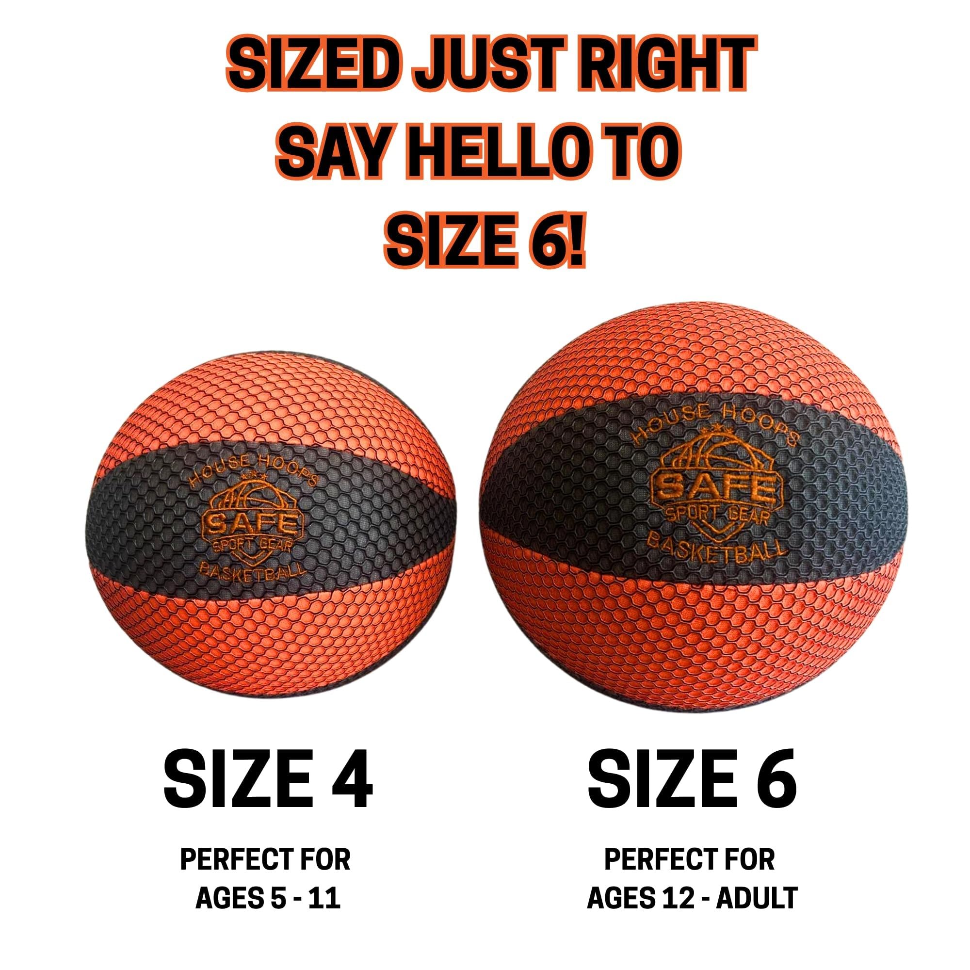 Safe Sport Gear size comparison with hand showing kid-friendly scale benefit