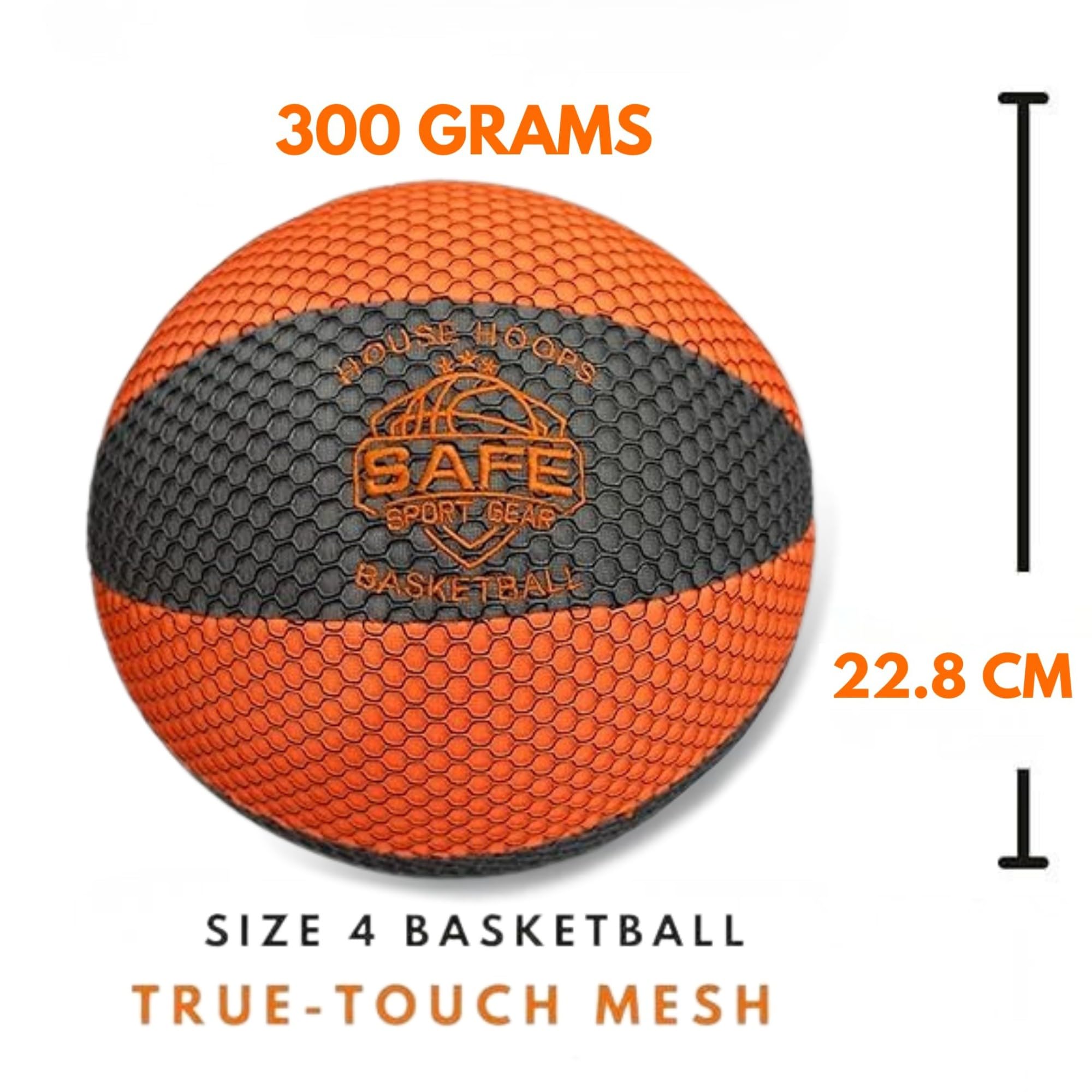 Safe Sport Gear indoor dribbling scene showing low-noise play and floor-safe design