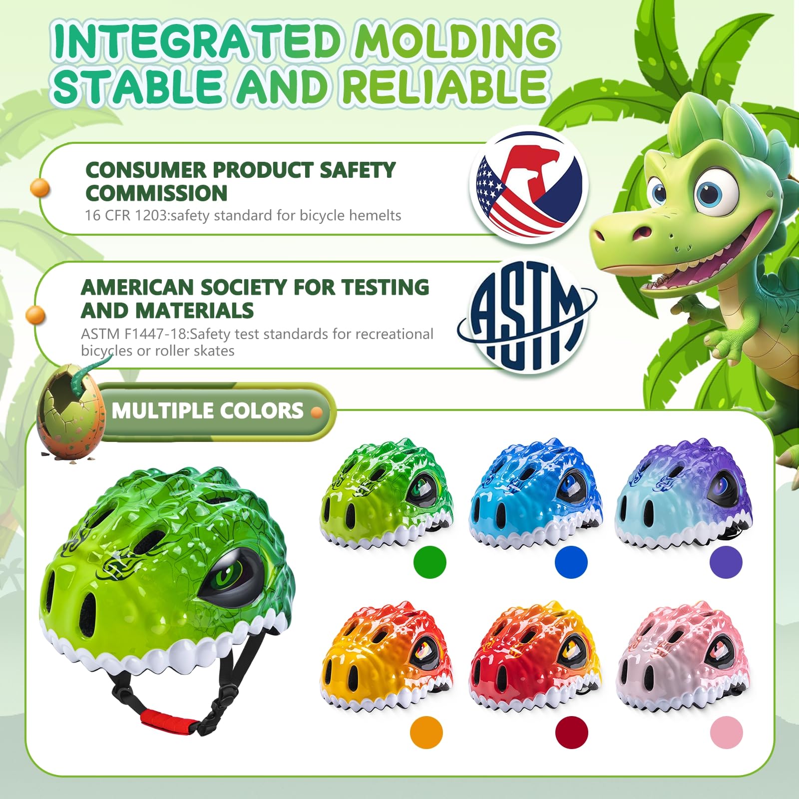 Safuty1st helmet side profile showing vents for cool, comfortable play