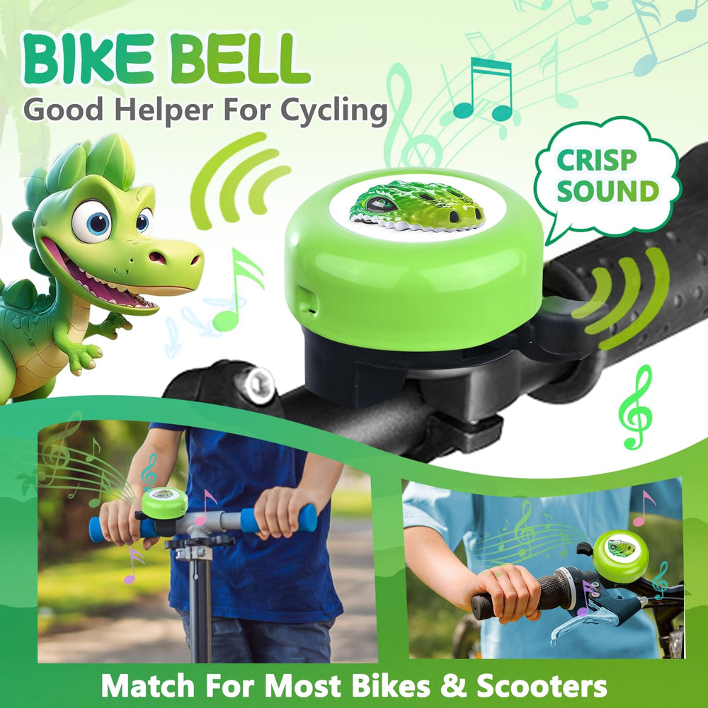Safuty1st helmet with bell mounted on a child's bike for audible safety