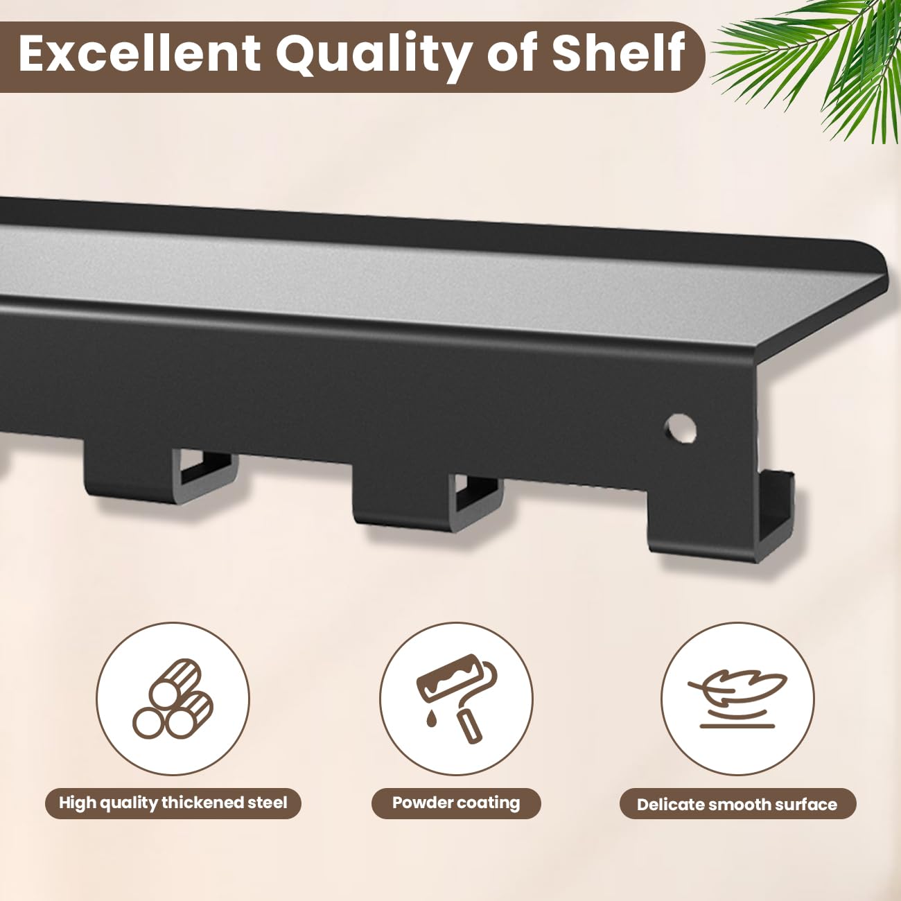 Sahans shelf holding foam roller and belts illustrating sturdy storage