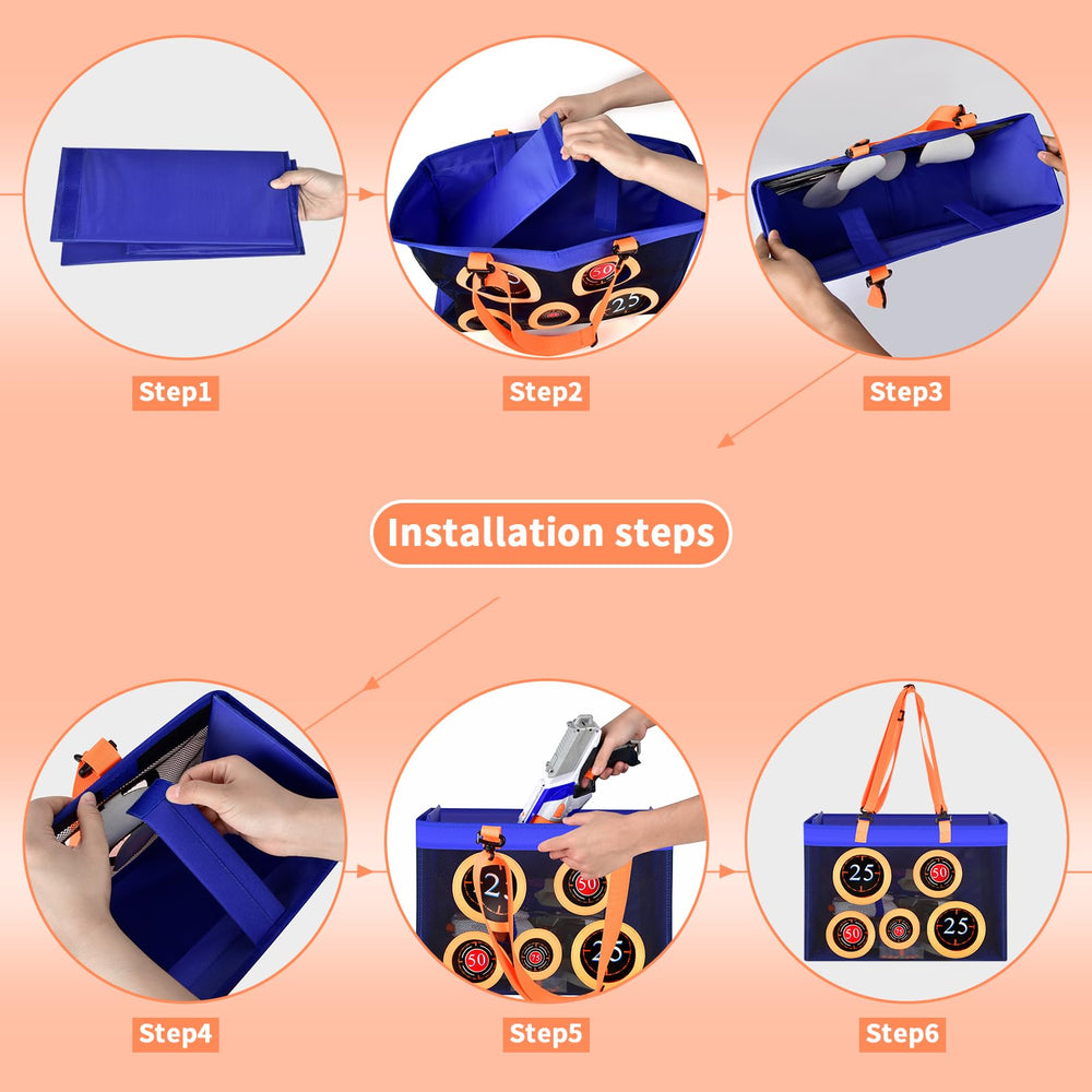 SAIKA fixed target panel inside the bag enabling secure ammo separation benefit